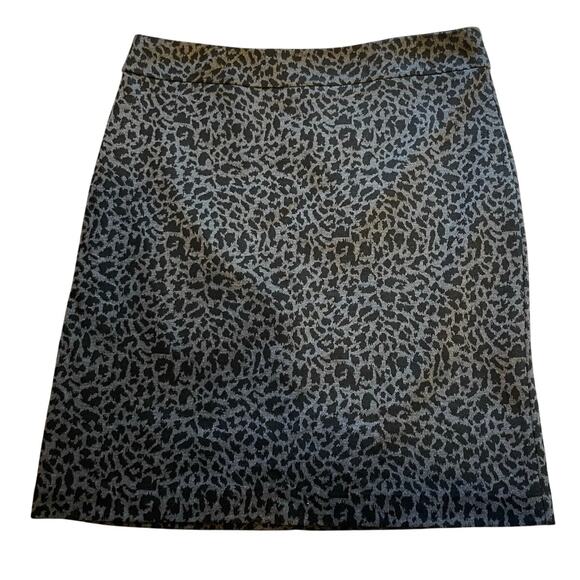 John Paul Richard Y2K Cheetah Print Black & Gray Mini Pencil Skirt Size Large - Picture 1 of 10